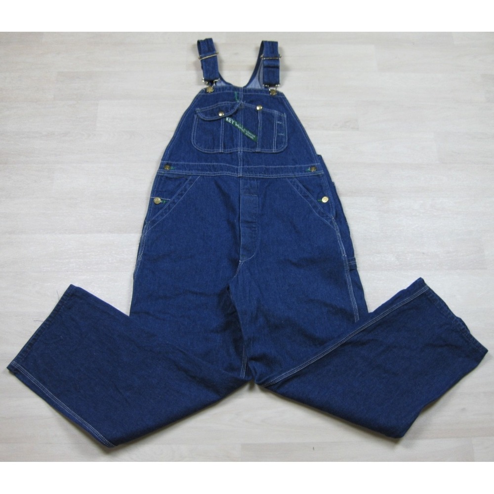 Vintage 80s Key Imperial Denim Overalls Men's (33x28.5) Carpenter Workwear